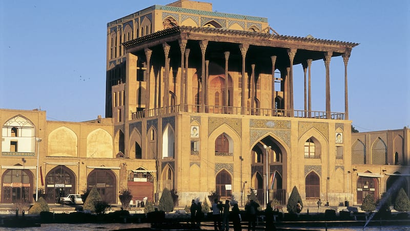 AliQapu Palace in naqshe jahan square at day light in isfahan